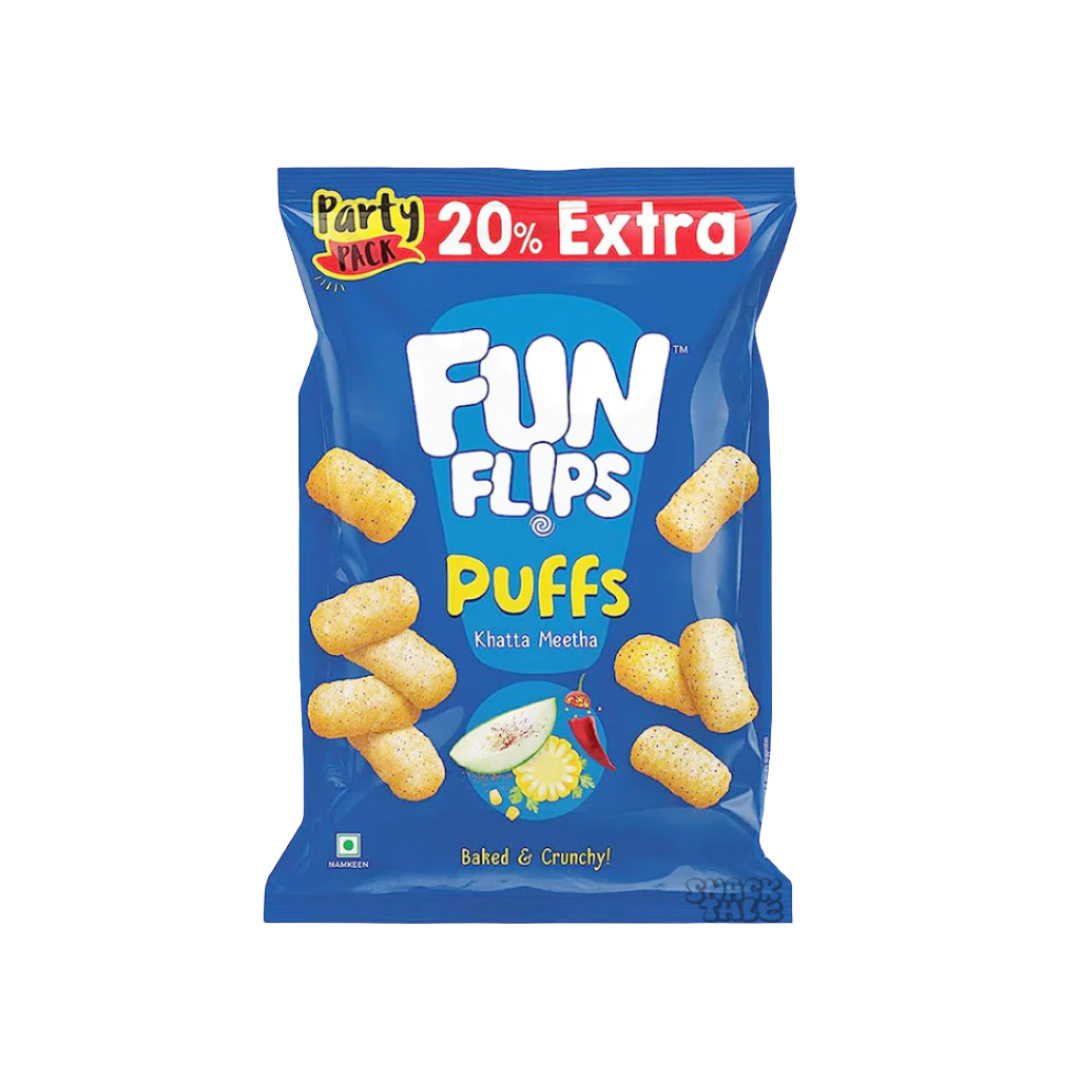 fun flips khatta meetha Snack Tale Indian snacks and candies 